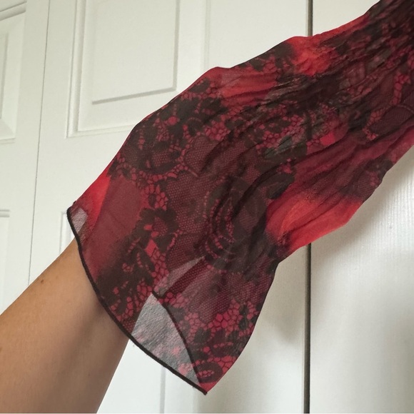 Notations Y2K Whimsical Goth Babydoll Ruffle Shirt Set - Picture 3 of 6